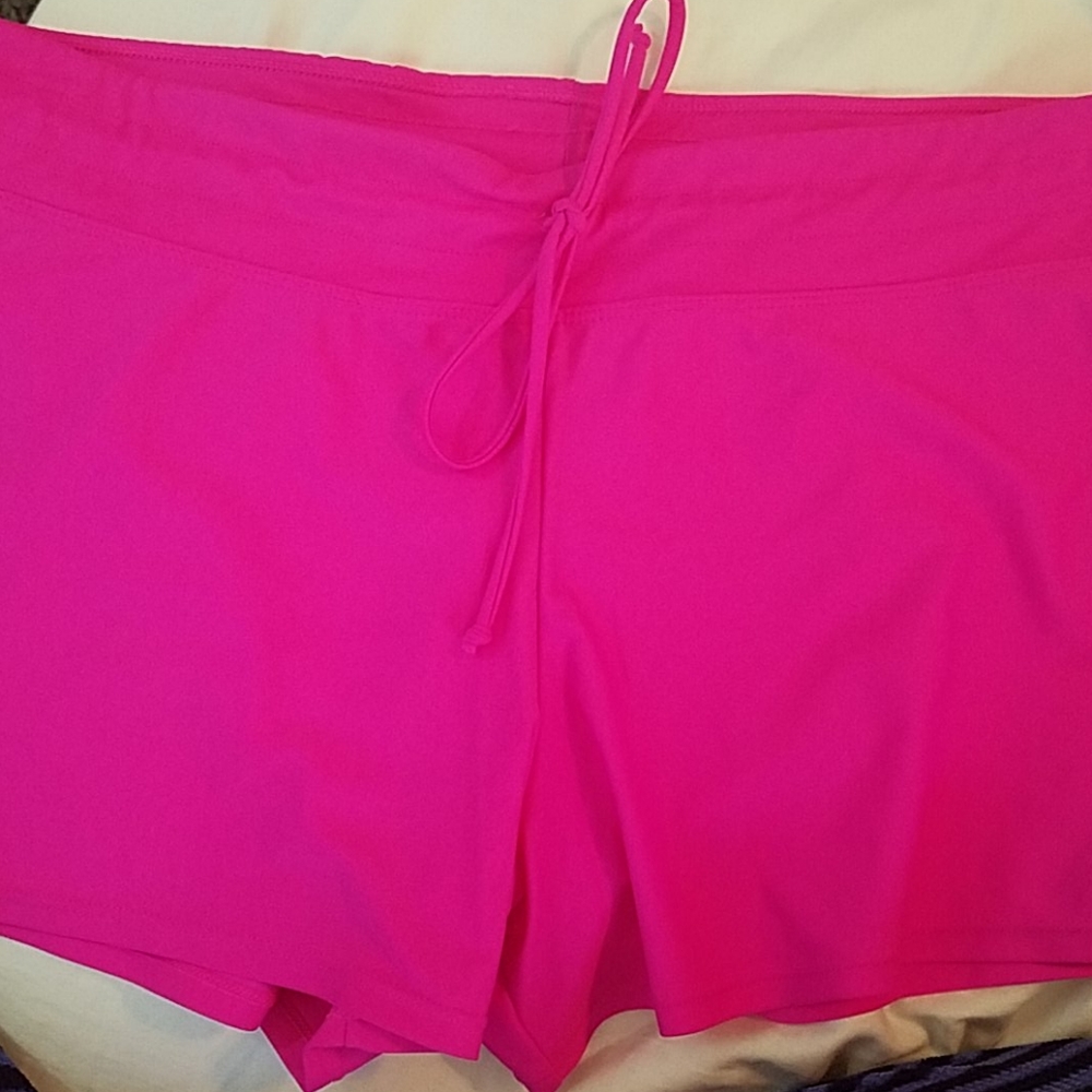 Hot pink swim/active shorts